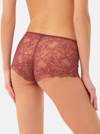 DUNKELD Low-waisted lace shorts