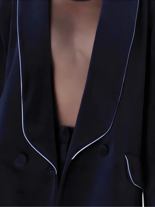 TRURO Double-breasted velvet blazer